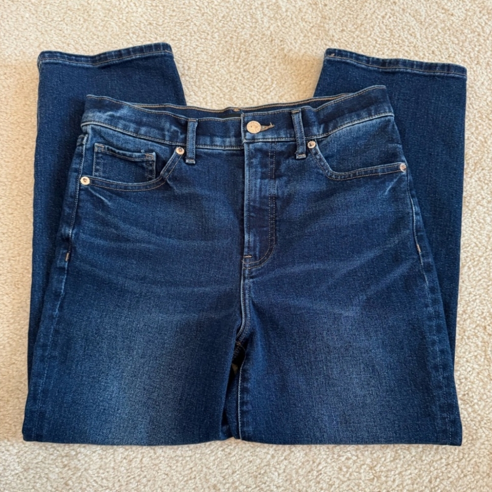 Express Dark Wash Straight Ankle Jeans Size 4S